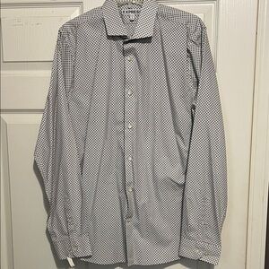 Express Men's Monochrome Geometric Dress Shirt